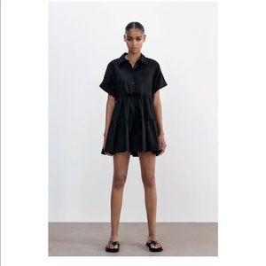 Zara Black Oxford Dress